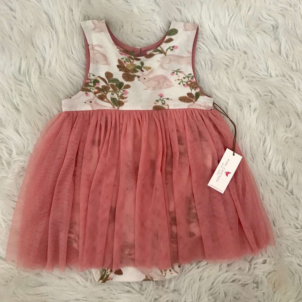 Pink Chicken dress 18/24 months